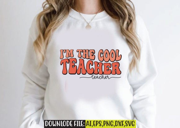 Cool Teacher Retro Design: A Stylish Embroidery Choice
