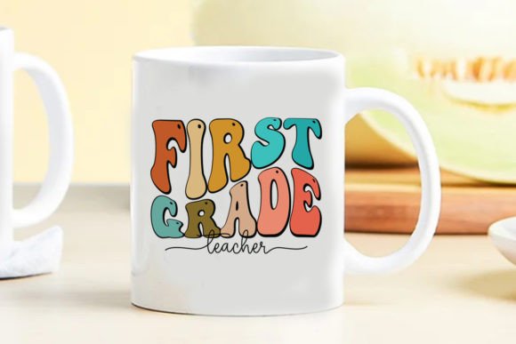 First Grade Teacher Retro: A Charming Embroidery Design