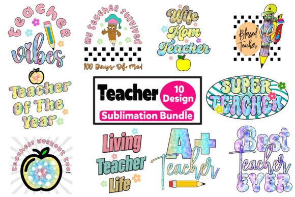 Retro Teacher Sublimation Bundle: A Nostalgic Embroidery Gem