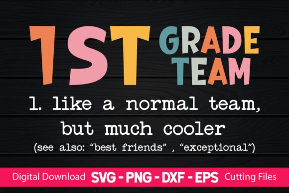 Teacher 1st Grade Team: A Charming Embroidery Design