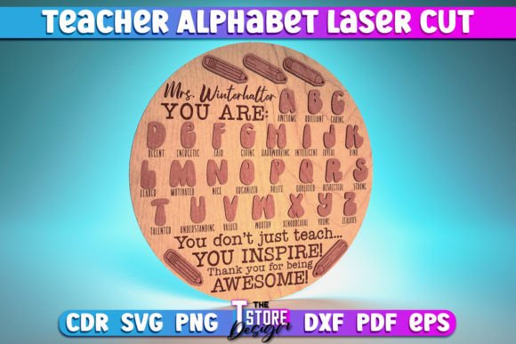 Teacher Alphabet Laser Cut SVG: A Versatile Design