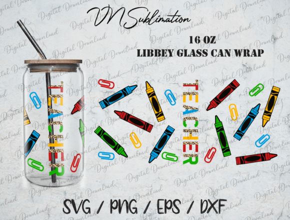 Teacher Glass Can Wrap 16Oz SVG: A Versatile Design