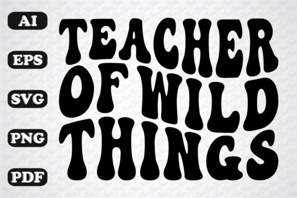 Teacher of Wild Things: A Retro Wavy Embroidery Design