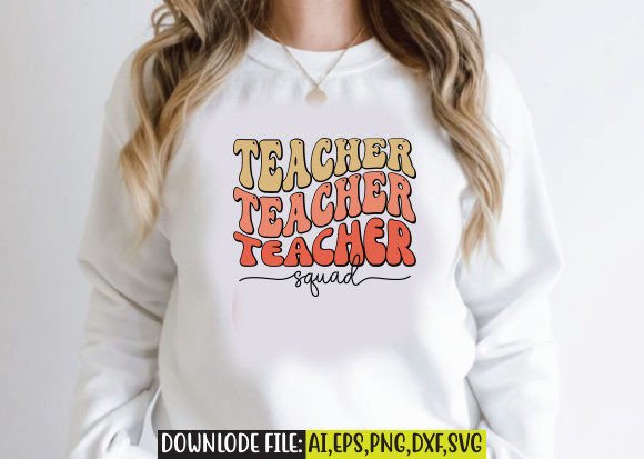 Teacher Squad Retro Design: A Versatile Embroidery Choice